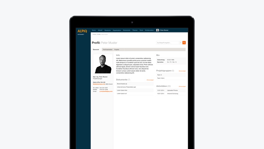 Intranet User Profile