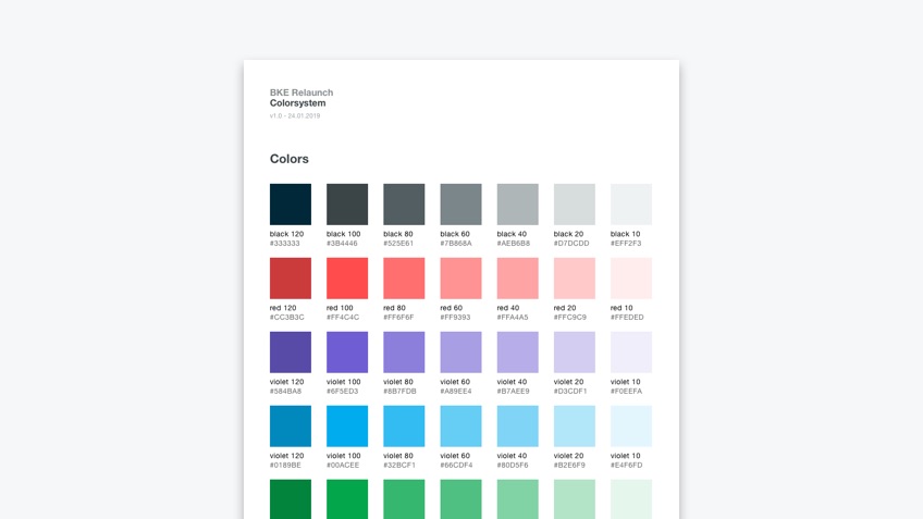 BKE Design System: Colors